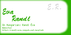 eva randl business card